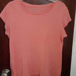 Liz Claiborne Size M Short Sleeve Peach Shirt